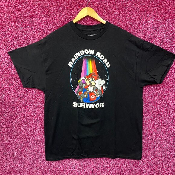 Nintendo Mario Kart Rainbow Road T-Shirt XL - Picture 1 of 4